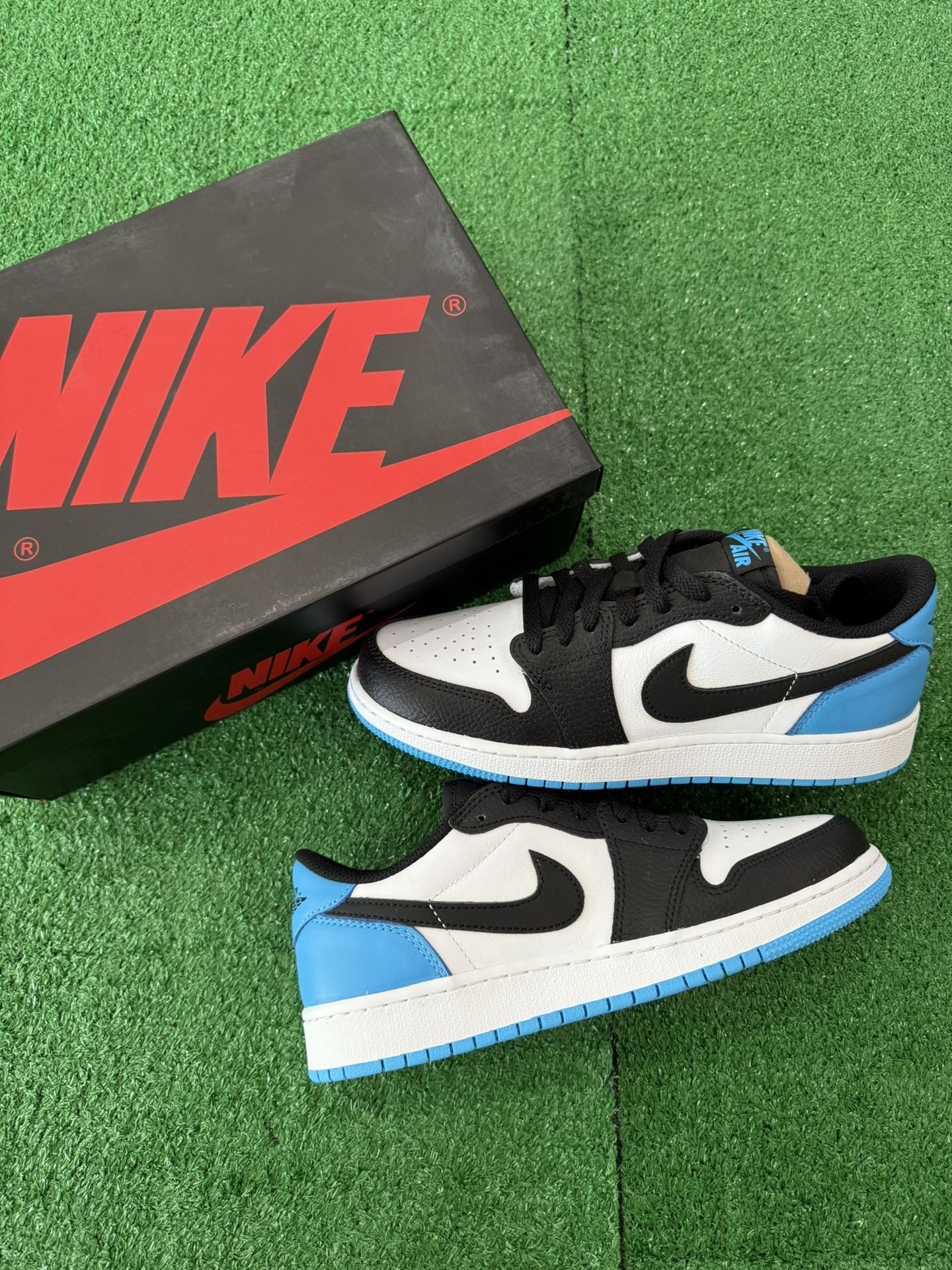 Jordan 1 Retro Low OG Black Dark Powder Blue