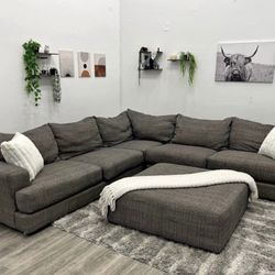 Grey Sectional Couch - Free Delivery 