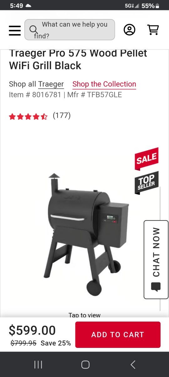 Treager 575 Electric Wifi Grill