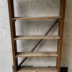 Natural Brown Wood Book Shelf