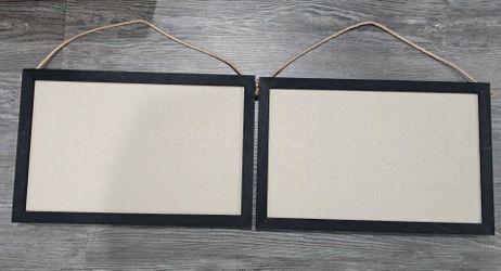 Hanging framed cork board-set of 2