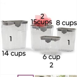 Princess House Set De Contenedores 6 Botes Diferentes Tamaños 