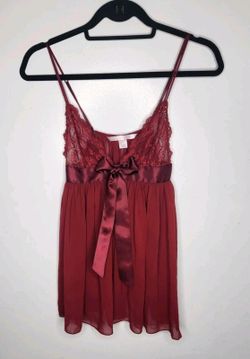  Victoria’s Secret Vintage Pleated Crinkle Sheer Chiffon Lace Slip Size XS Retro