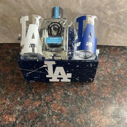 LA Dodgers shot glass