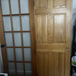 I have two doors one solid one glass. The solid is 79 x 31 1/2 and the glass one is 80 x 31 1/2 almost brand new and a 55 gallon of fish tank.