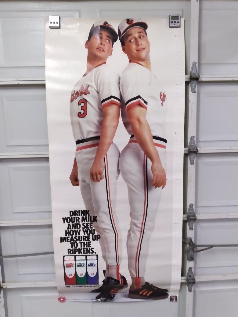 Cal And Billy Ripken "Drink Milk" Life Size Poster