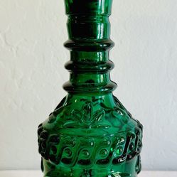 vintage jim beam green glass decanter