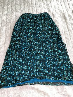 Blue long skirt