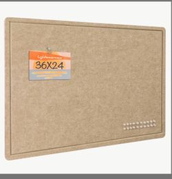 Felt Bulletin Board 36x24 Inches, Decorative Pin Board For Home & Office