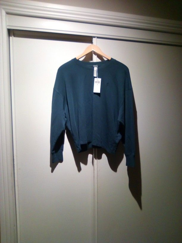 Polo Ralph Lauren Crop Cotton Long Sleeve T Shirt