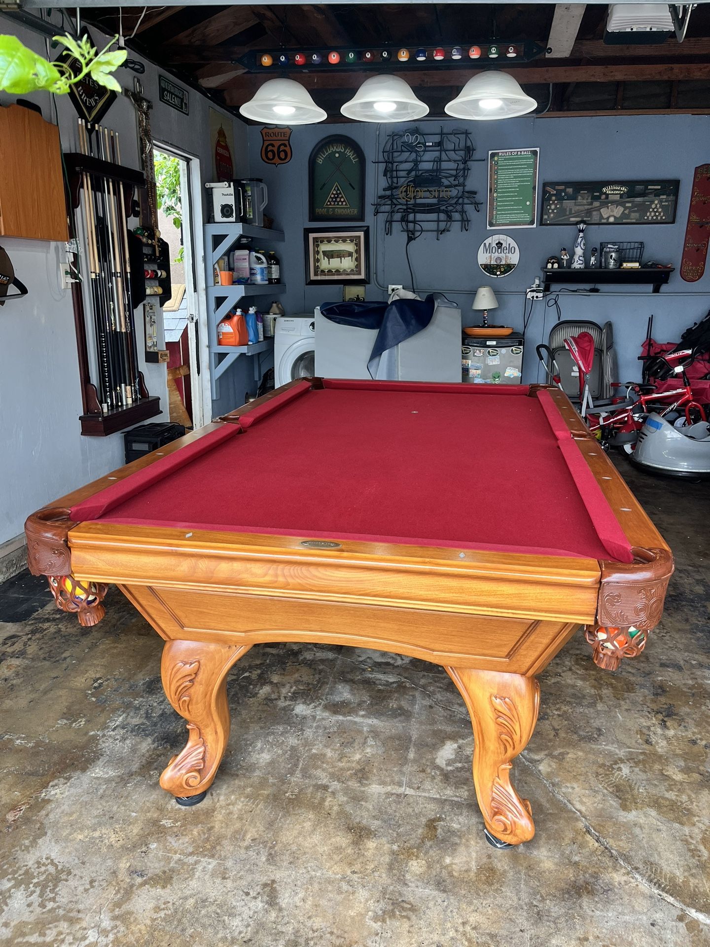 Pool Table 8ft ( Free Delivery & Set Up & New Color Felt Of Your Choice ) 