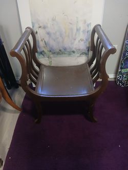 Antique X Frame Emlire Stool/'chair 