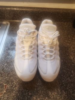 Nike Air Max 95 Triple White Sneakers (Size 11)