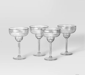 4pc margarita cocktail glass set