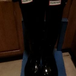 HUNTER TALL BLACK RAIN BOOTS 