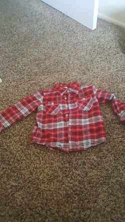 2t red plaid shirt