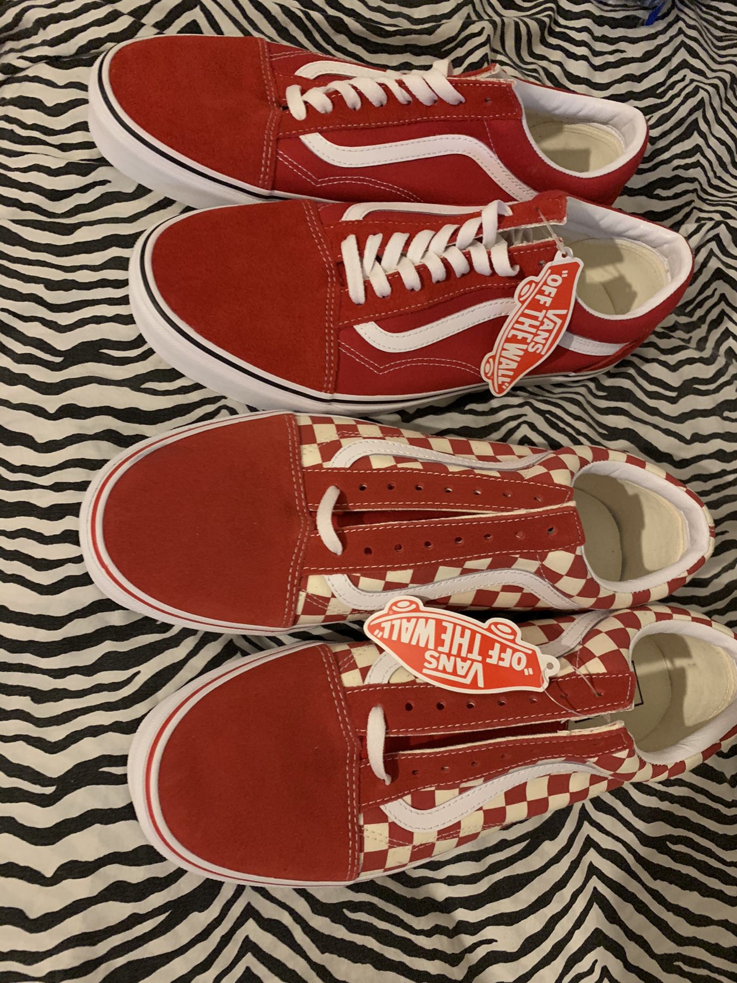 ***Checkered only***Old Skool Vans size 12 Never worn