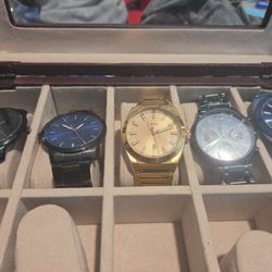 Fossil Watches And Classy Storage Box