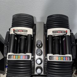 PowerBlock U90 Adjustable Dumbbells + PowerBlock Stand – $400  OBO