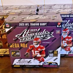 2025 Panini Absolute Football Mega Box lot of 5 (LAST KABOOM)