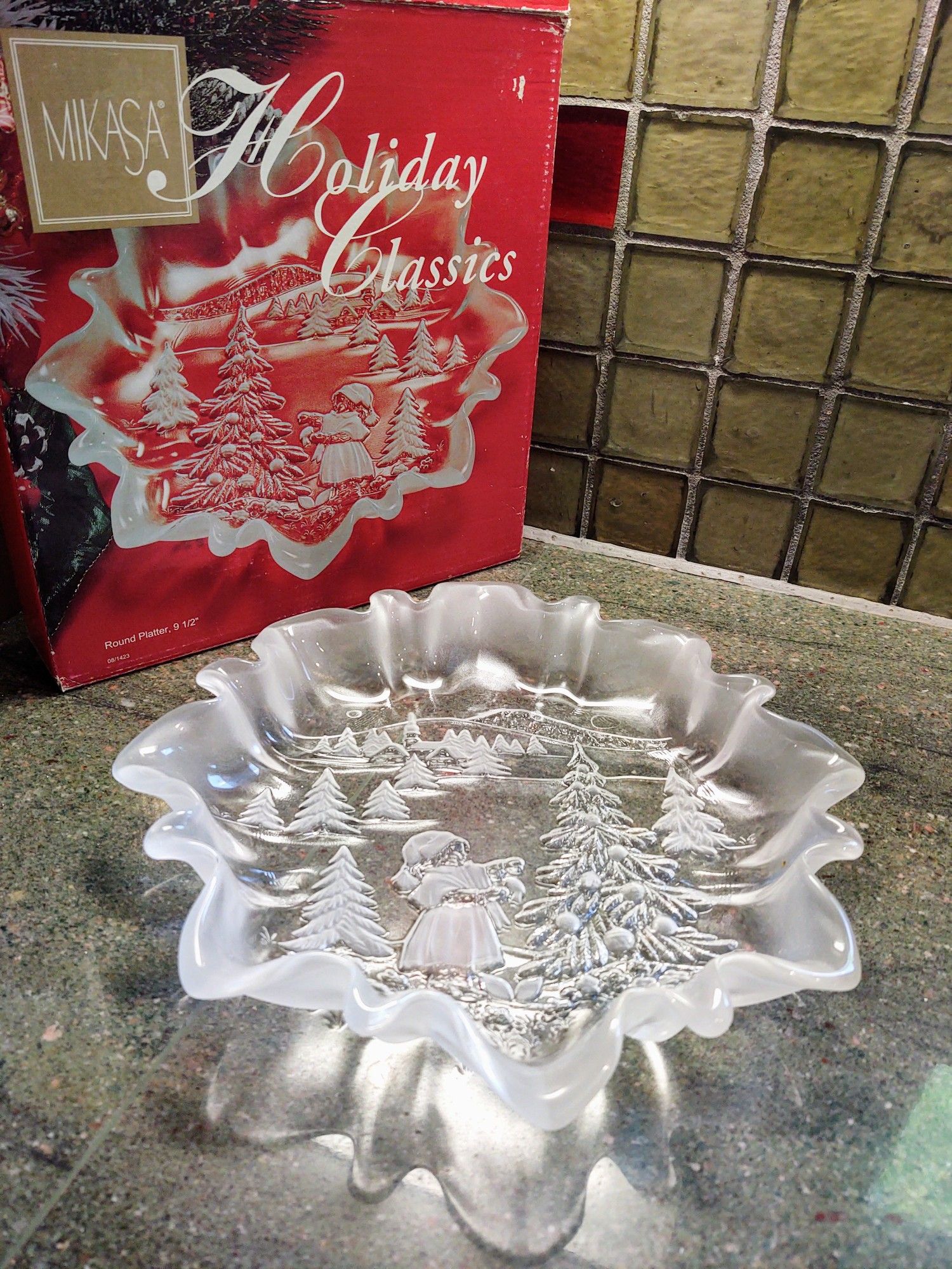 Vintage Mikasa Crystal Bon Bon Plate