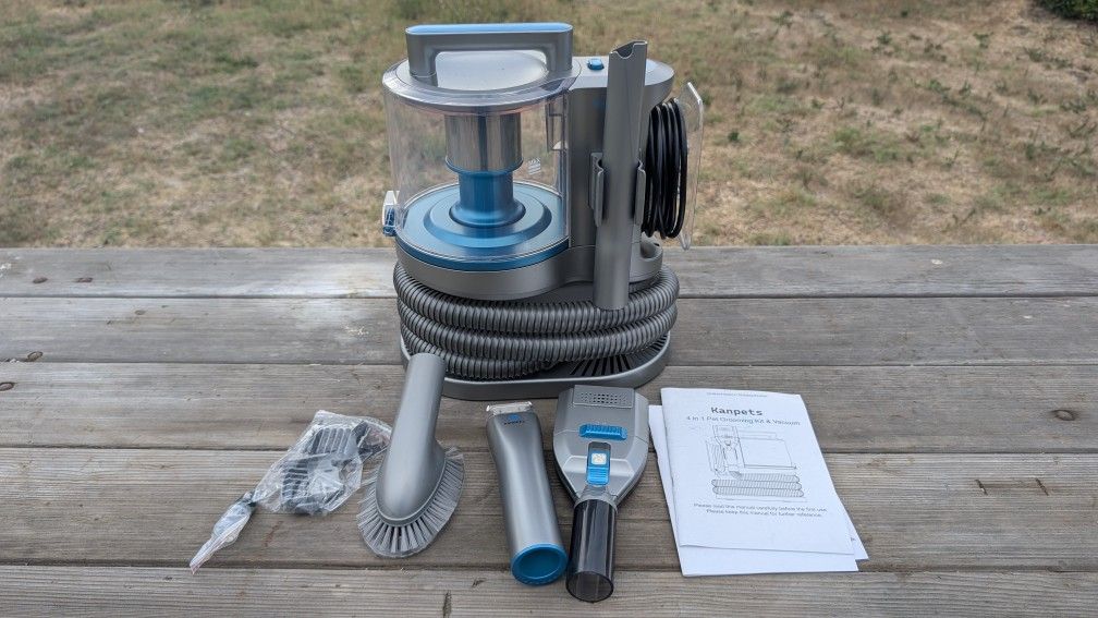 Kanpets 4 in 1 Pet Grooming Kit Vacuum Model 710D with Attachments and Manual