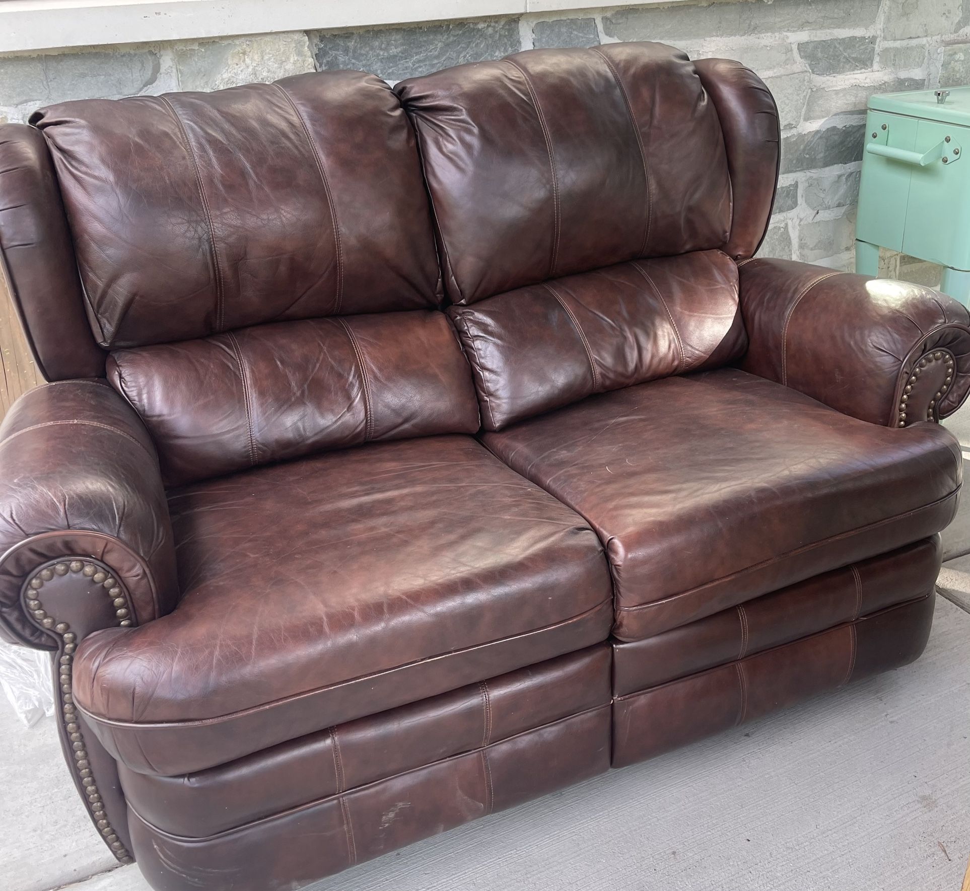 Beautiful Leather Loveseat (reclines too!)