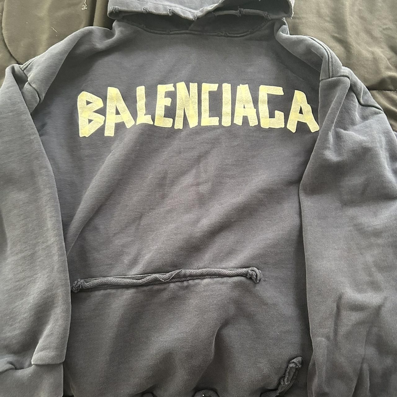 Balenciaga Men's Navy Hoodie