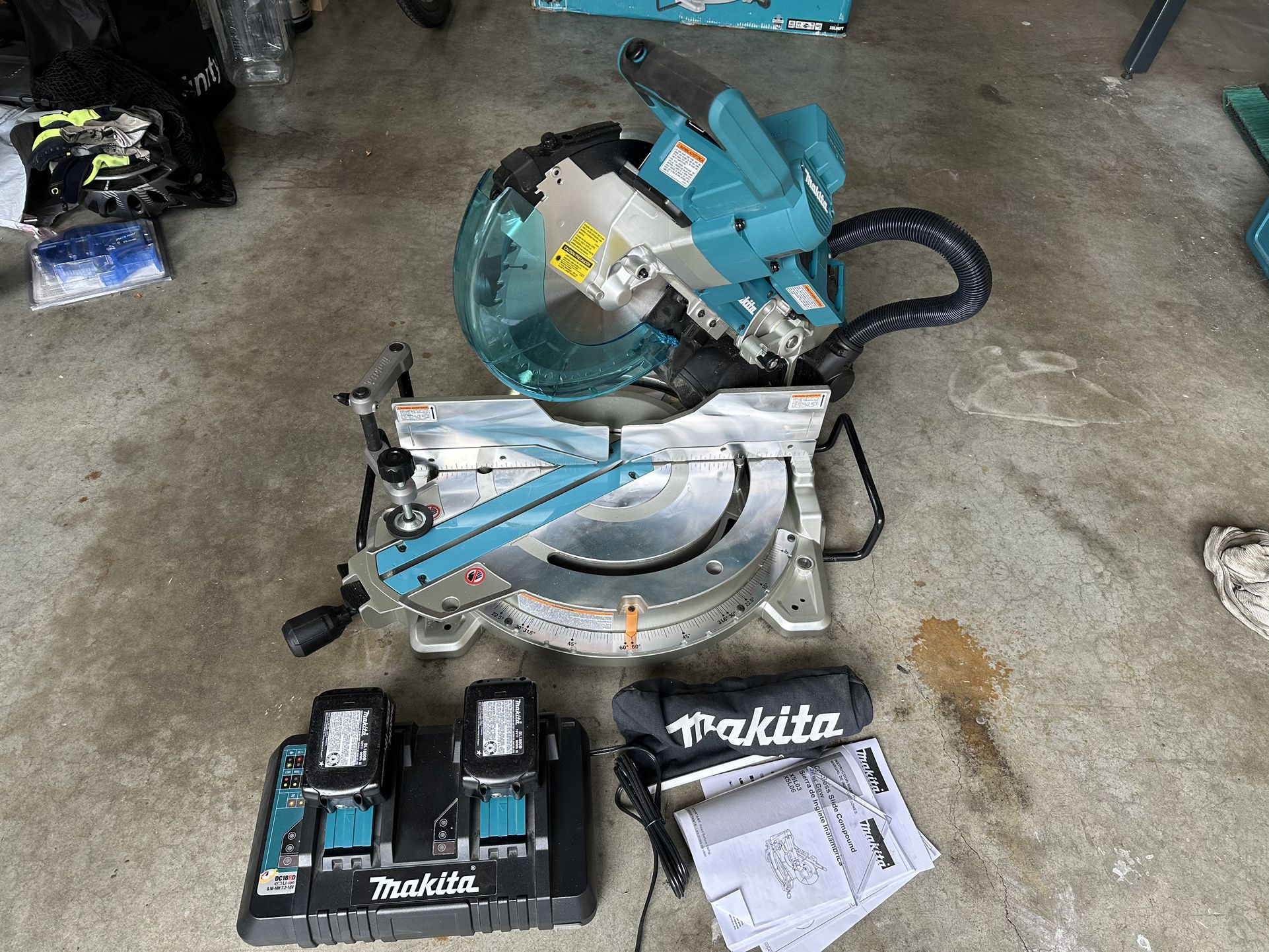 Makita 36V (18V x2) brushless 10" sliding compound miter saw kit with laser – $550 OBO