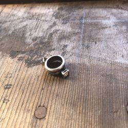 Vintage Sterling Diamond Ring Charm