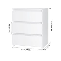 White 3-Drawer Chest Wayfair