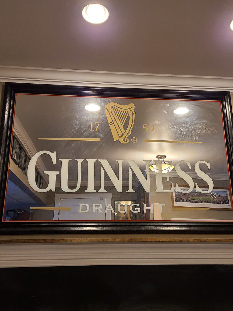 Guinness bar mirror