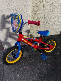 Paw patrol bike with training wheels