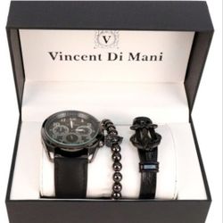 VINCENT DI MANI Men's Watch & Bracelet Gift Set - MWBB1018-1