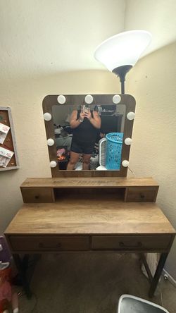 Rustic wood vanity