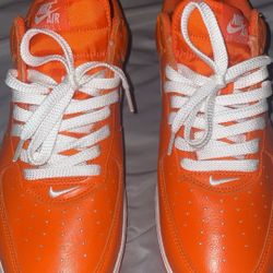 Brand New 🆕 No 📦 Nike Air Force 1 Jewel 'Color of the Month - Safety Orange 🍊 Size 10