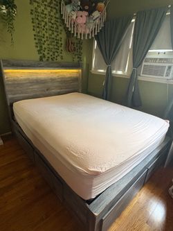 Baystorm Queen Panel Bed Frame with 6 Storage Drawers