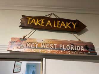 Decorative Wooden Signs Set of Two for $55