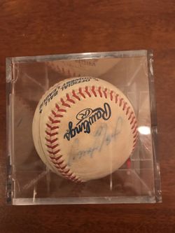Game used Autographed Baseball Cameron Maybin Minor league Mariners