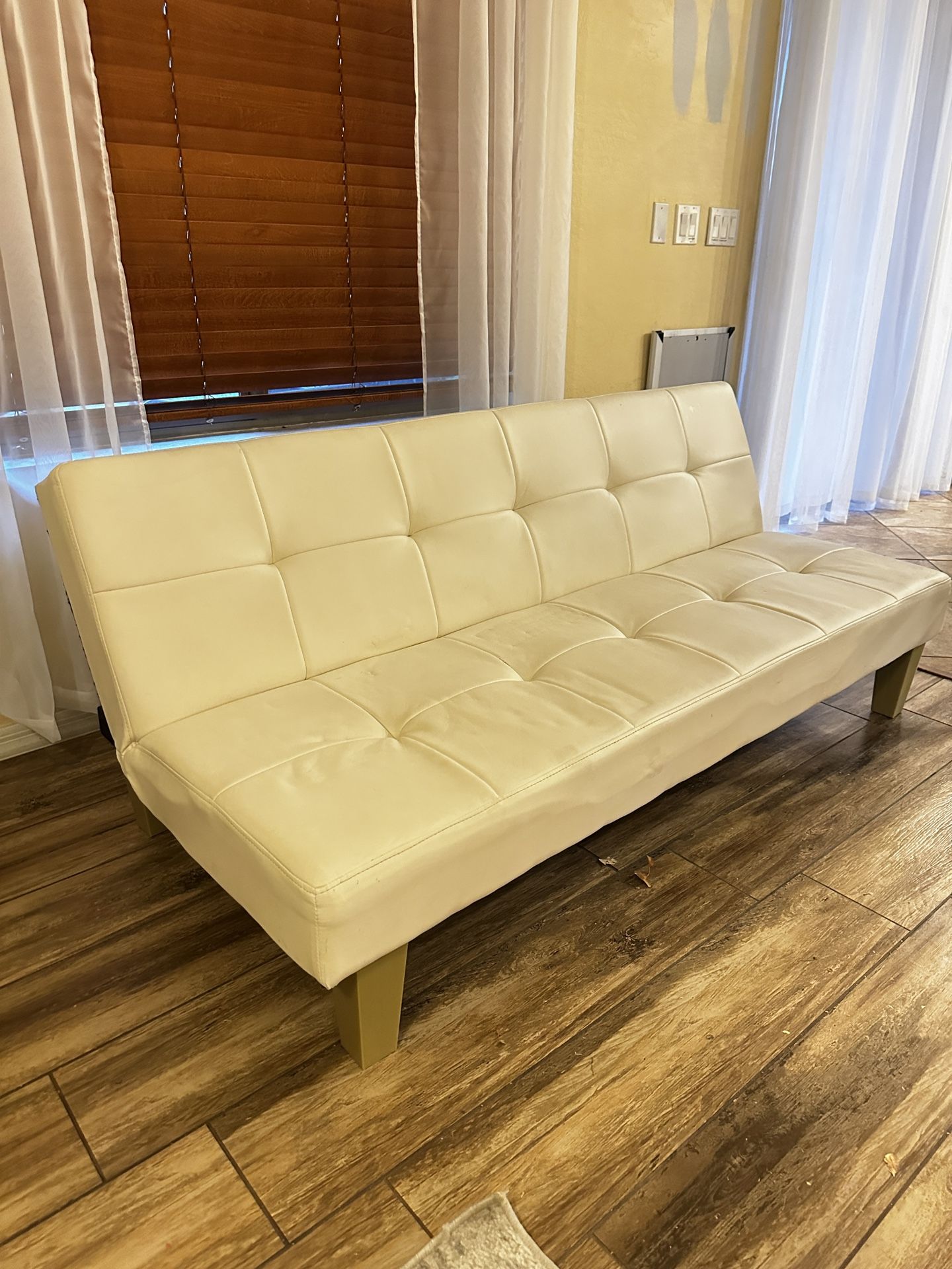 White Pleather Futon