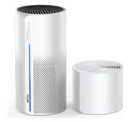 Afloia 2-in-1 Air Purifier & Humidifier Combo, Advanced 3-Stage Filtration, Whisper-Quiet Operation, Auto Shut-Off, 7-Color LED Light, Ideal for Pet A