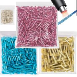 1500 PCS Heat Shrink Butt Connectors, 16-14 AWG 22-16 AWG 12-10 AWG 26-24 AWG Marine Grade