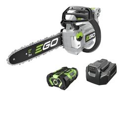 EGO POWER+ Chain Saw, 12" Battery Powered Chainsaw, Electric Cordless, Includes 56V 2.5Ah Battery and Charger - CS1201