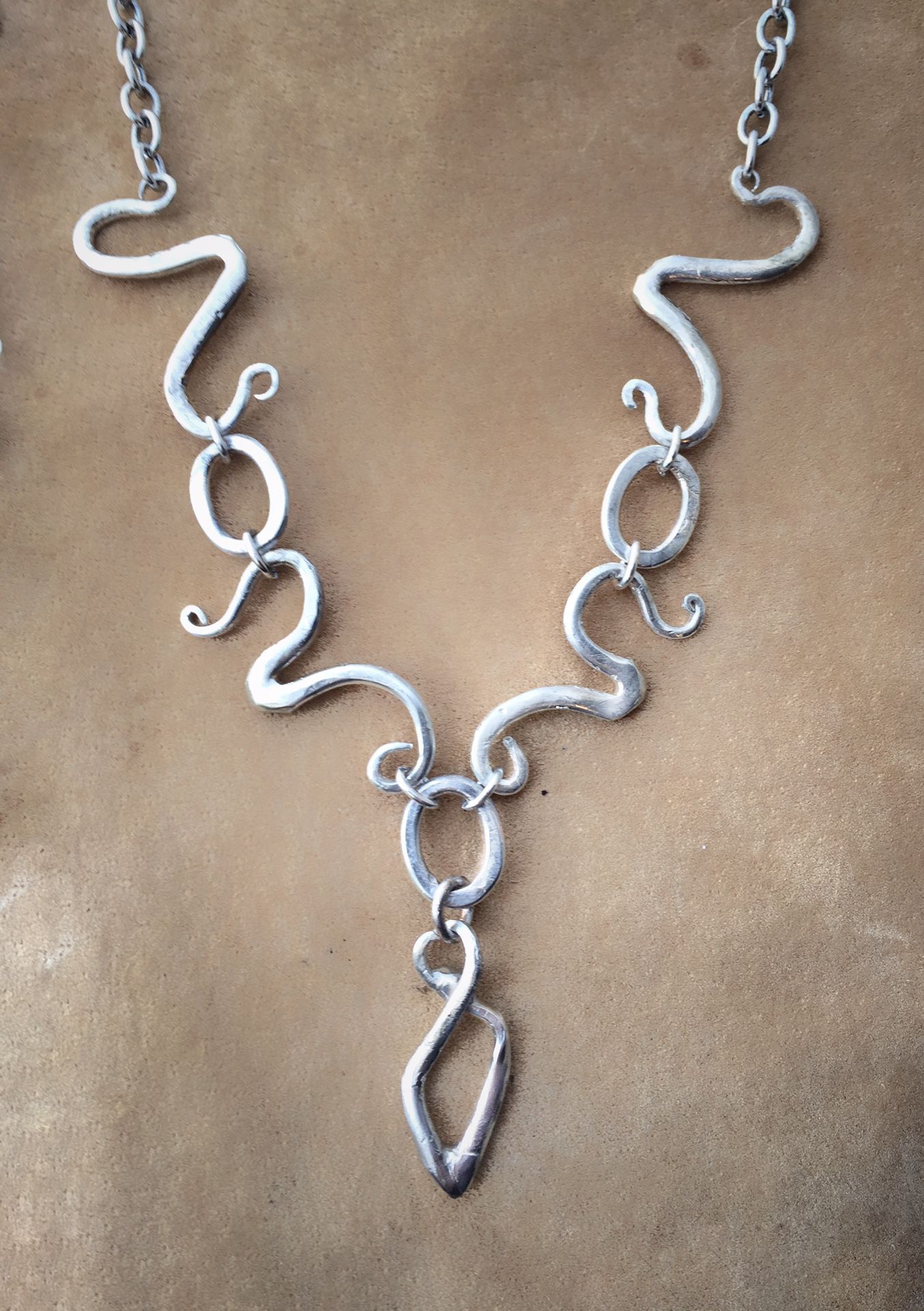 Handcrafted Silver Fork tines Necklace