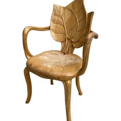 1970s Bartolozzi & Maioli Wooden Leaf Chair