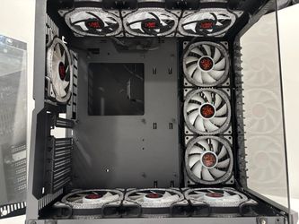 SZ SKYING Black PC Case w/ 10 RGB fans
