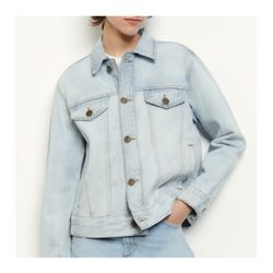 Sandro Paris Denim Jacket Like New Excellent Condition Size 8 (like US Medium)