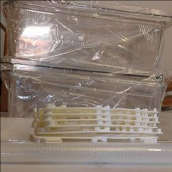(NEW) 2 Pack Clear Refrigerator Food/Fruit Multifunctional Organizers