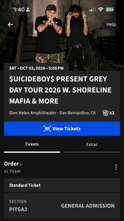 Pit tickets G59