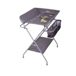 Kinbor Baby Changing Table, Folding Diaper Station Nursery Organizer for Infant (Grey)ryt0092